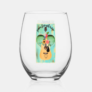 Verre À Vin Sans Pied Paix, amour et musique