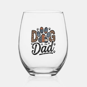 Verre À Vin Sans Pied Papa CHIEN - Amoureux des chiens