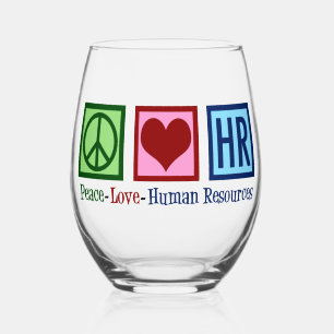 Verre À Vin Sans Pied Peace Love RH Ressources humaines