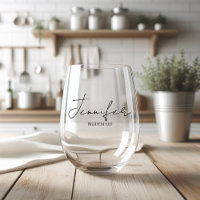Verre à vin sans pied personnalisé Demoiselle d'ho