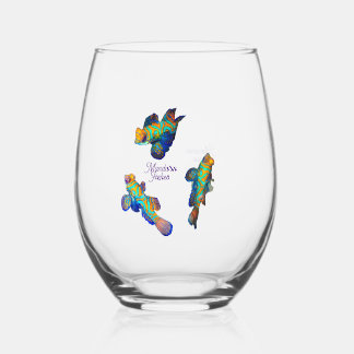 Verre À Vin Sans Pied Poissons mandarins