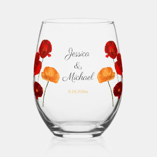 Verre À Vin Sans Pied Poppies