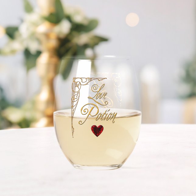 Verre À Vin Sans Pied Potion d'amour de Goth Whimsical (Insitu (Mariage))