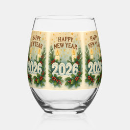 Verre À Vin Sans Pied premium happy new year 2026