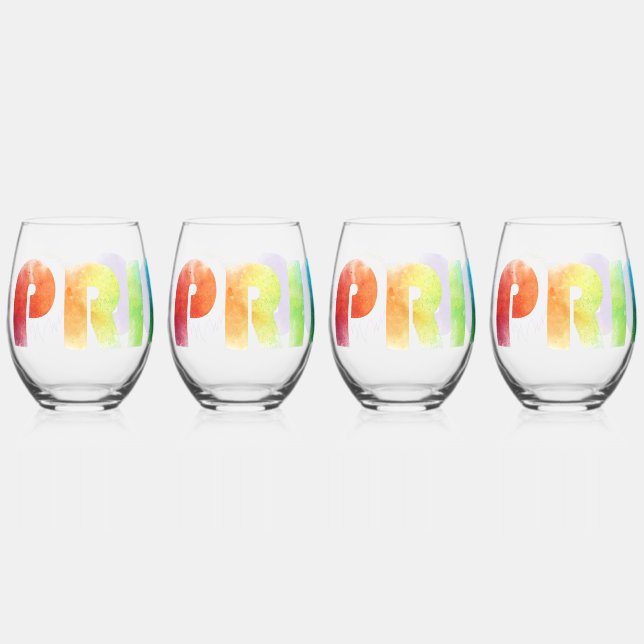 Verre À Vin Sans Pied Pride Lion arc-en-ciel (Gauche)