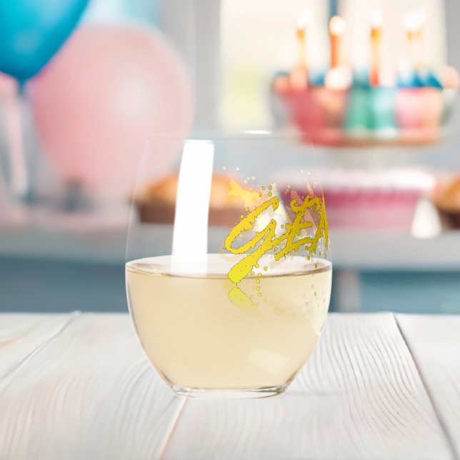 Verre À Vin Sans Pied Réflexion de Gemini (Insitu (Baby Shower))