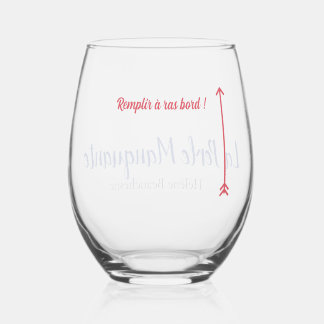 Verre À Vin Sans Pied Remplir à ras bord !