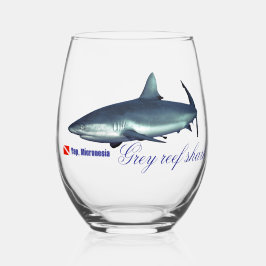 Verre À Vin Sans Pied requin gris cool