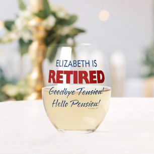 Verre À Vin Sans Pied Retraité : Adieu Tension Bonjour Nom de pension