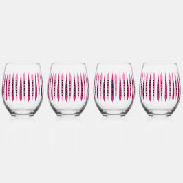 Verre À Vin Sans Pied Rétro rose minimal inspiré