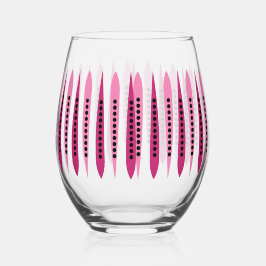 Verre À Vin Sans Pied Rétro rose minimal inspiré