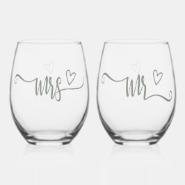 Verre À Vin Sans Pied Rien de fantaisie Juste Amour Mariage