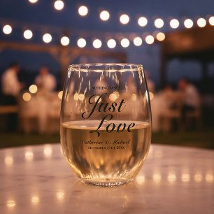 Verre À Vin Sans Pied Rien de fantaisie Juste Amour Mariage