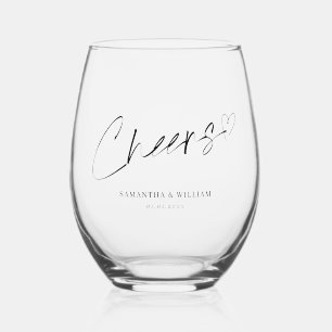 Verre À Vin Sans Pied Salutations pour aimer Mariage