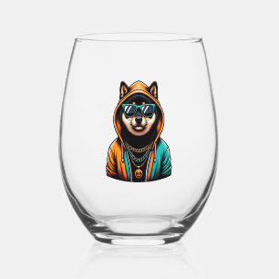 Verre À Vin Sans Pied Shiba Inu en sweat à capuche Streetwear