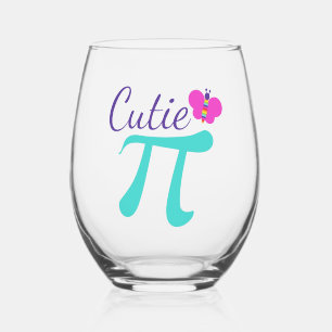 Verre À Vin Sans Pied Symbole Cutie Pi Pun mathématique