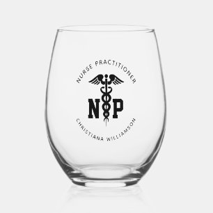 Verre À Vin Sans Pied Symbole de la médecine de graduation infirmière pr
