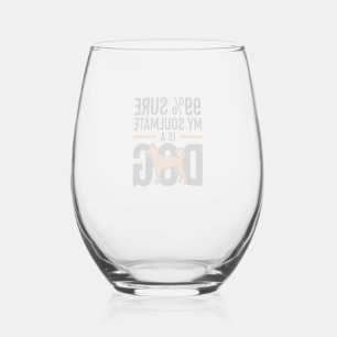 Verre À Vin Sans Pied T-Shirt avec gravure vintage drôle d'âme sœur de c