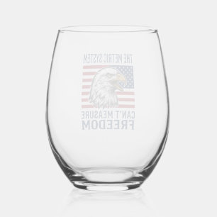 Verre À Vin Sans Pied T-shirt vectoriel vintage citation liberté aigle p
