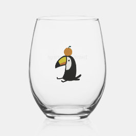 Verre À Vin Sans Pied Toucan Loves Orange