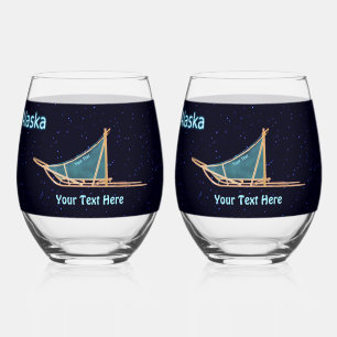 Verre À Vin Sans Pied traîneau à chiens - Alaska