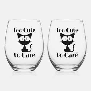 Verre À Vin Sans Pied Trop mignon Pour S'Occuper Chat