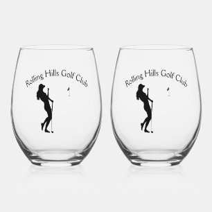 Verre À Vin Sans Pied Trou de golf pour dames en une personne