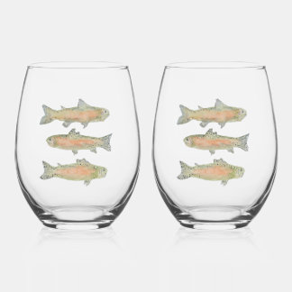 Verre à vin sans pied Truite