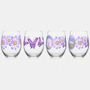 Verre À Vin Sans Pied Un paradis mauve