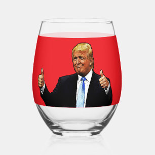 VERRE À VIN SANS PIED VERRE DE VIN DONALD TRUMP