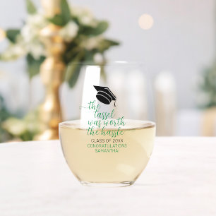 Verre À Vin Sans Pied Vert Élégant Le Tassel Vaut Le Hassle