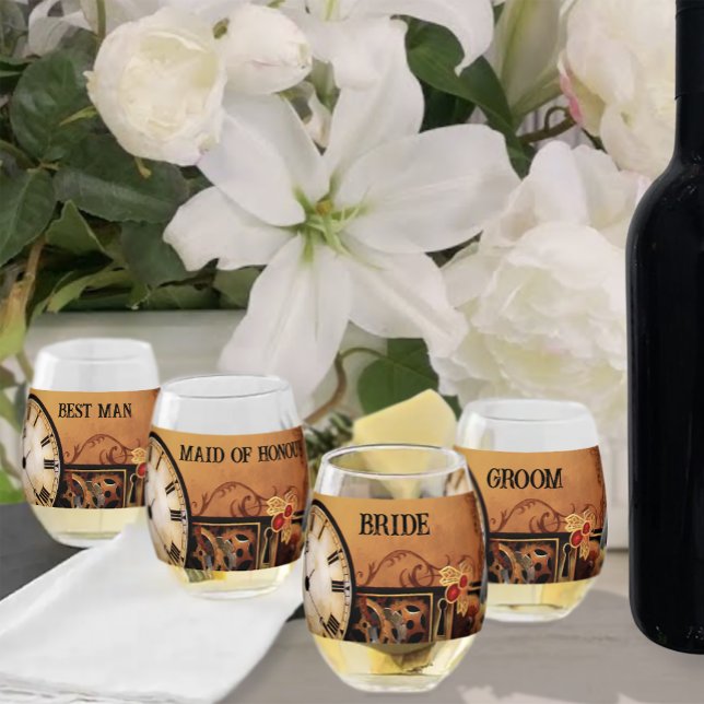 Verre À Vin Sans Pied Victorian Steampunk Elegance Mariage (Créateur téléchargé)