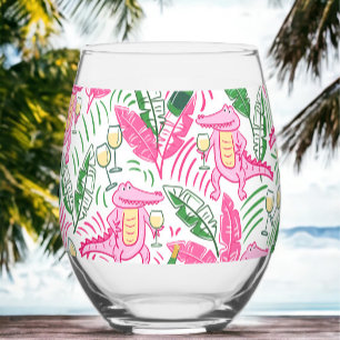 Verre À Vin Sans Pied Vin Alligator Rose Prépa