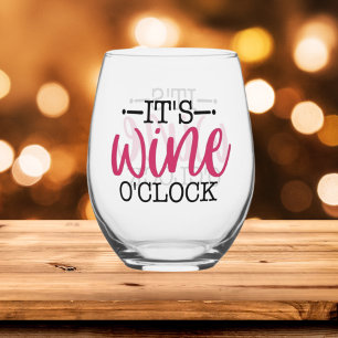 Verre À Vin Sans Pied Vin drôle o'clock word art