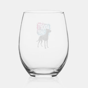 Verre À Vin Sans Pied Vintage Adoptez Ne Faites Pas D'Achats Chien Graff