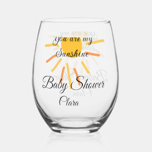 Verre À Vin Sans Pied vous êtes mon soleil jaune orange rayons de soleil