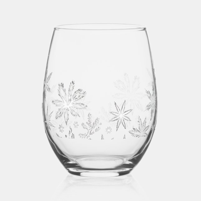 Verre À Vin Sans Pied Whispering Frost Bloom (Recto)
