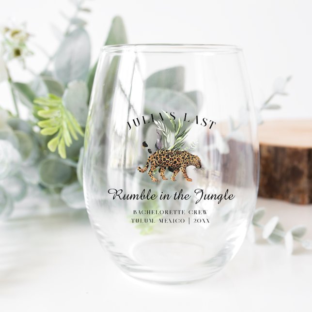 Verre À Vin Sans Pied Wild In Love | Dernier Rumble dans la jungle (Créateur téléchargé)