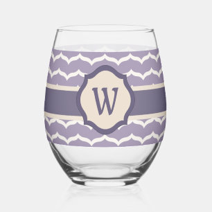 Verre À Vin Sans Pied Zigzag fleuri