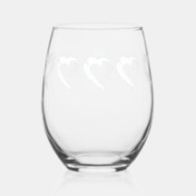 Verre à vin Tourmaline Blanc Lune Coeur