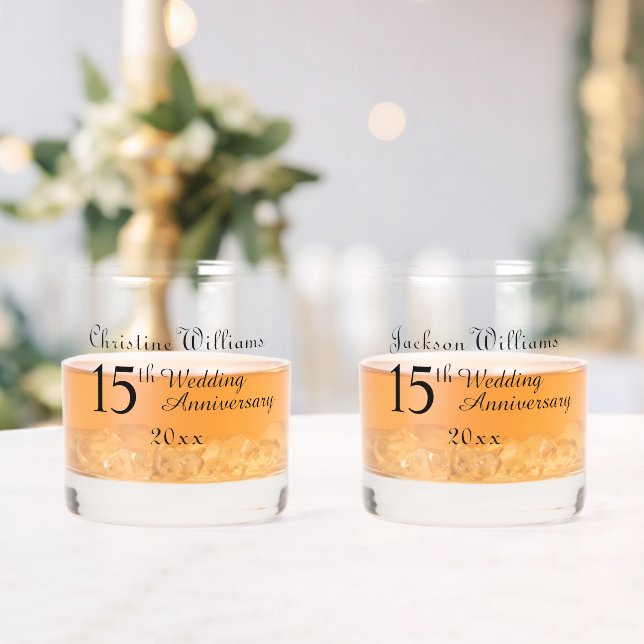 Verre À Whisky 15e anniversaire du Mariage de cristal (Insitu (Mariage))