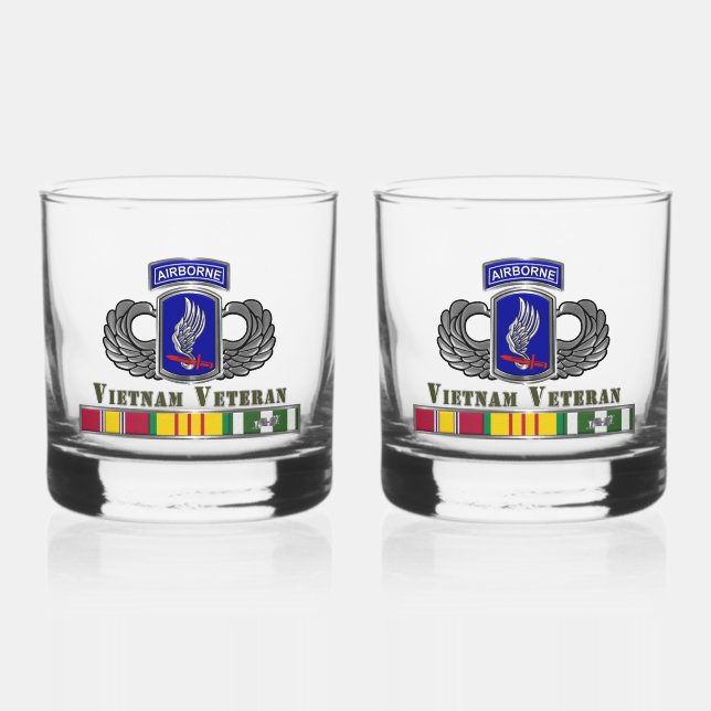 Verre À Whisky 173e brigade aéroportée Vétéran du Vietnam (Recto)