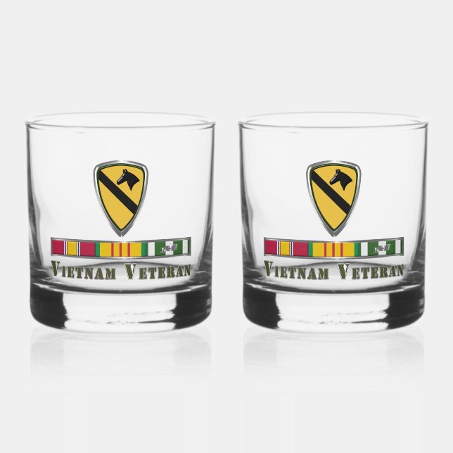 Verre À Whisky 1ère division de cavalerie Vietnam (Recto)