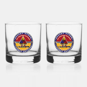 Verre À Whisky 1re Division blindée Tempête du désert Vétéran