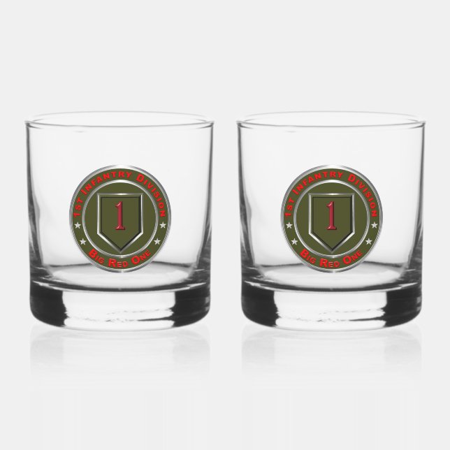 Verre À Whisky 1re Division d'infanterie Retraitée (Recto)
