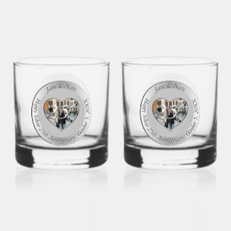 Verre À Whisky 25e anniversaire de mariage + Photo