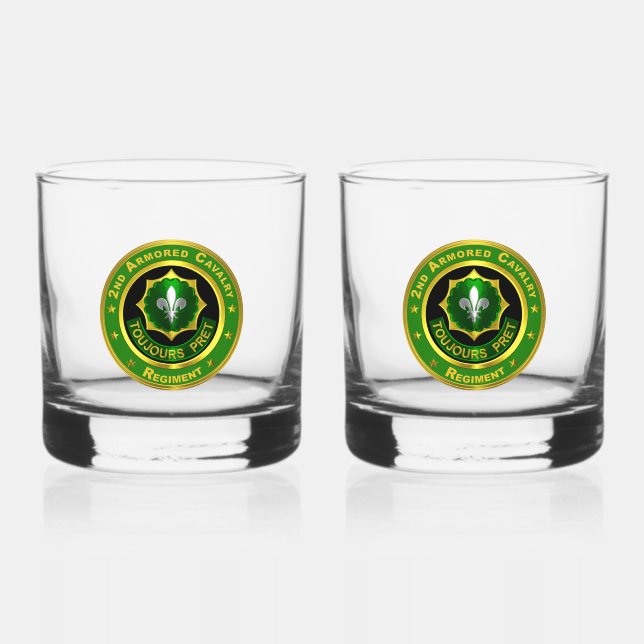 Verre À Whisky 2e Régiment de cavalerie blindée ACR (Recto)