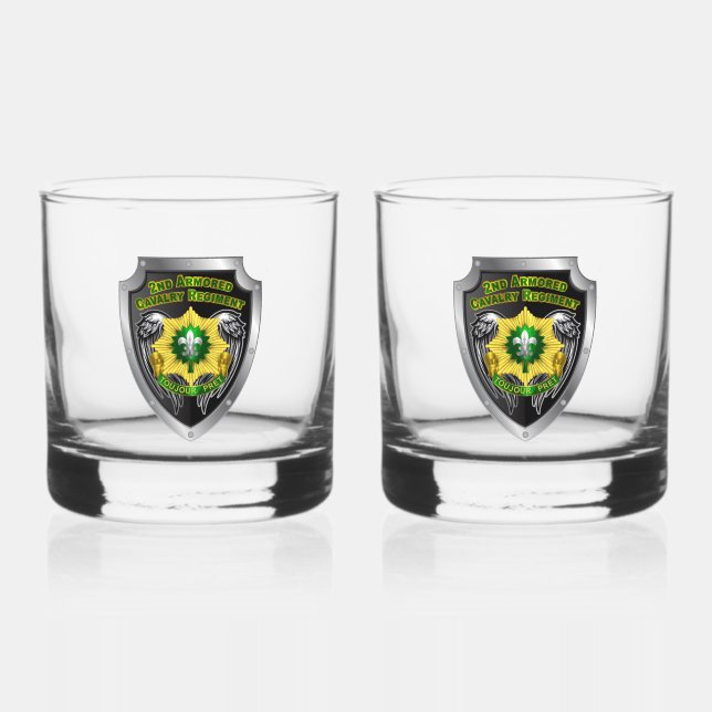Verre À Whisky 2e Régiment de cavalerie blindée ACR (Recto)
