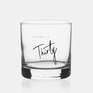 Verre À Whisky 30ème Trente-trentième anniversaire moderne