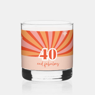 Verre À Whisky "40 et fabuleux", cadeau d'anniversaire rétro